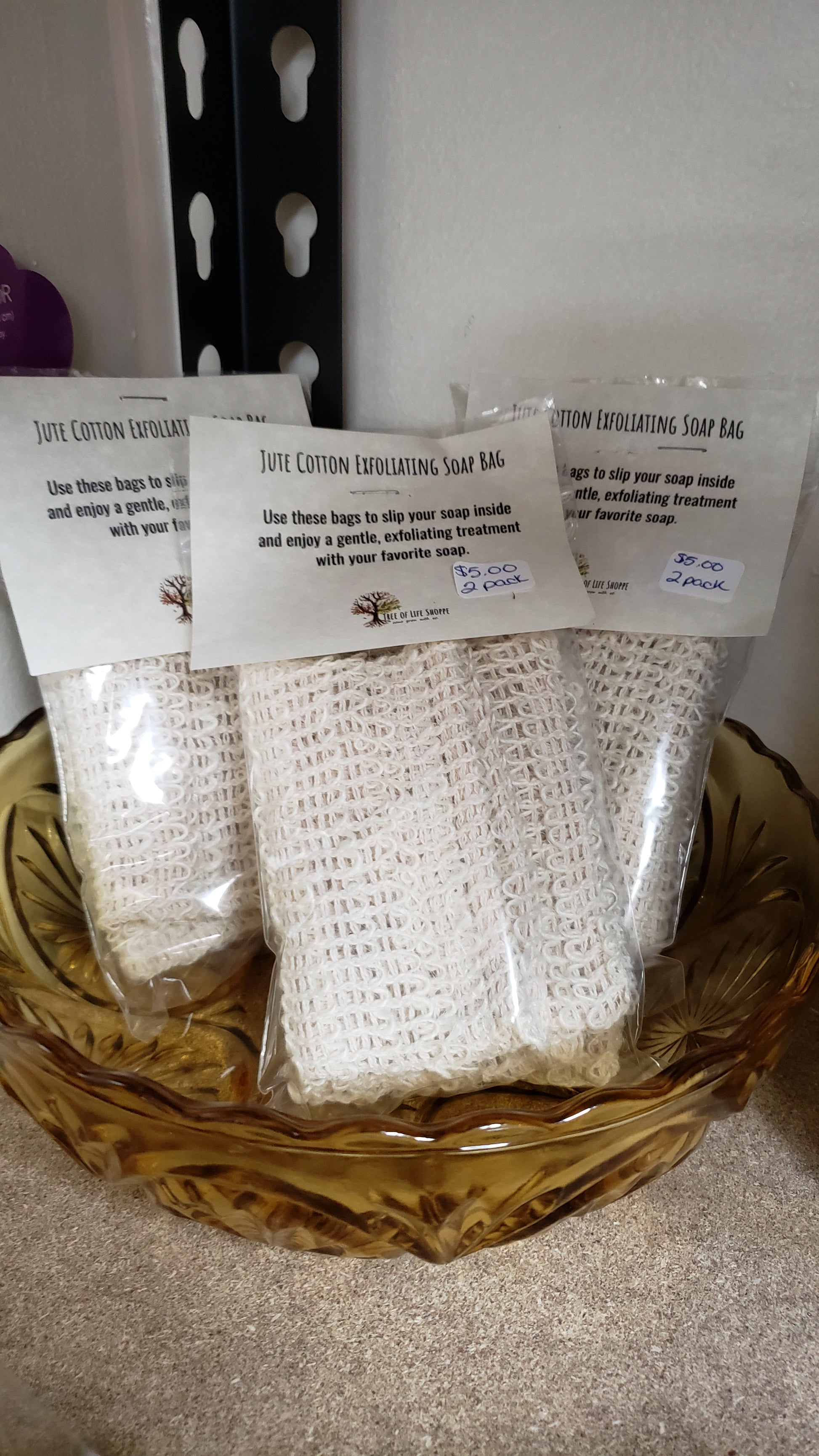 Exfoliating Mesh Soap Bags with Drawstring (2 Pack) - Tree Of Life Shoppe