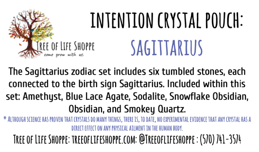 Intention Crystal Pouch - Sagittarius - Tree Of Life Shoppe