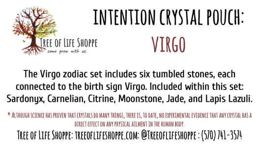 Intention Crystal Pouch - Virgo - Tree Of Life Shoppe