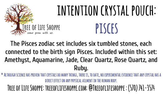 Intention Crystal Pouch - Pisces - Tree Of Life Shoppe