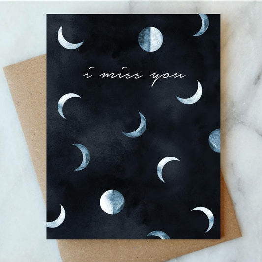 Miss You Moons Card, Greeting Card - Tree Of Life Shoppe