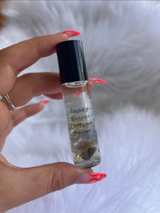 Smokey Quartz Crystal Perfume Roller
