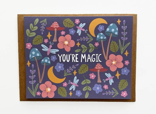 Botanical You're Magic Card - Blank Inside