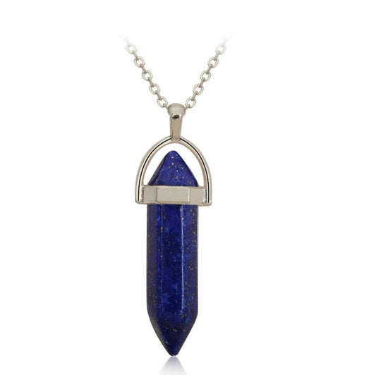 Bi - Point Gemstone Pendants - Lapis Lazuli ( Reconstituded )