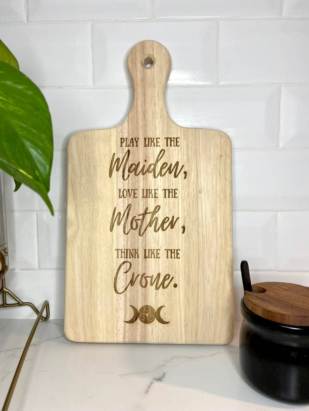 Maiden, Mother, Crone Engraved Charcuterie Cutting Board