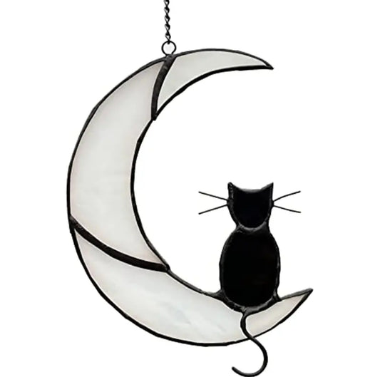 Cat on the Moon  Suncatcher
