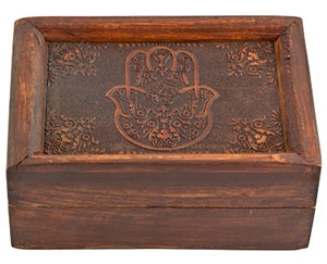 Carved Wooden Storage Boxes - 6"x4" - Various