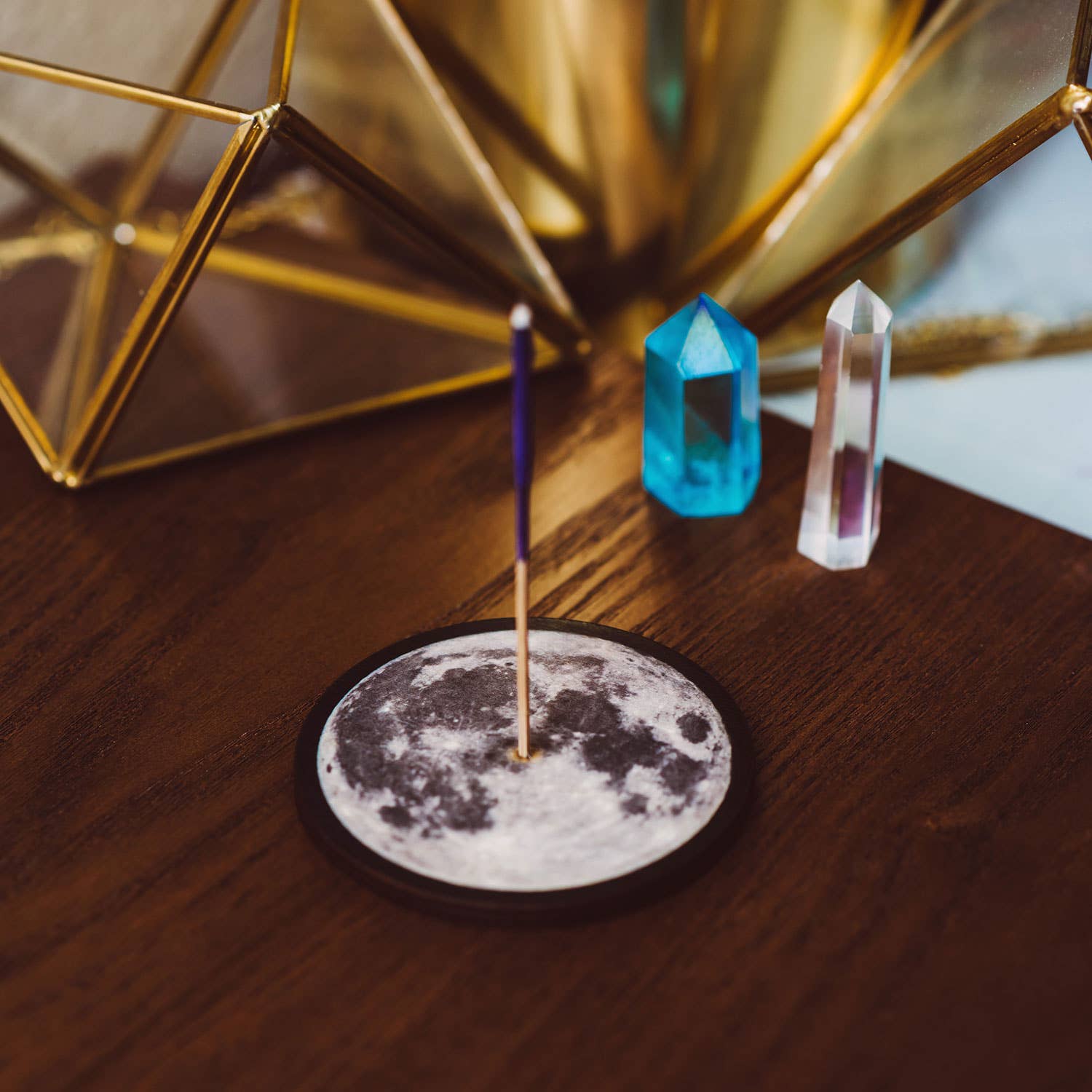 Full Moon Full Color Stick Incense Burner