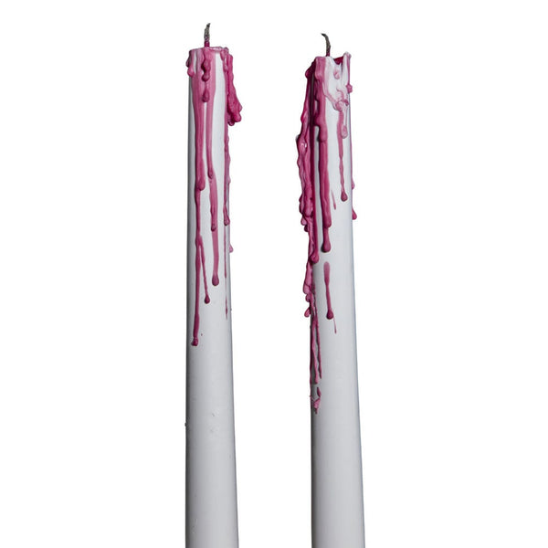 White Taper Bleeding Candle 10 inches - Tree Of Life Shoppe