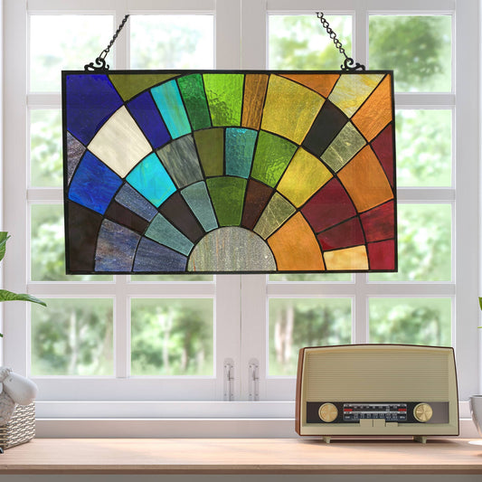 Multicolor Rays of Sunshine Window Panel