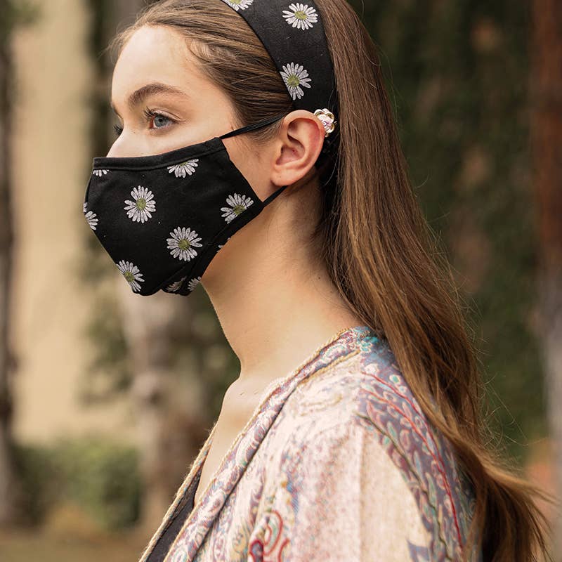 Floral Bandana Print Headband and Face Mask Set - Tree Of Life Shoppe