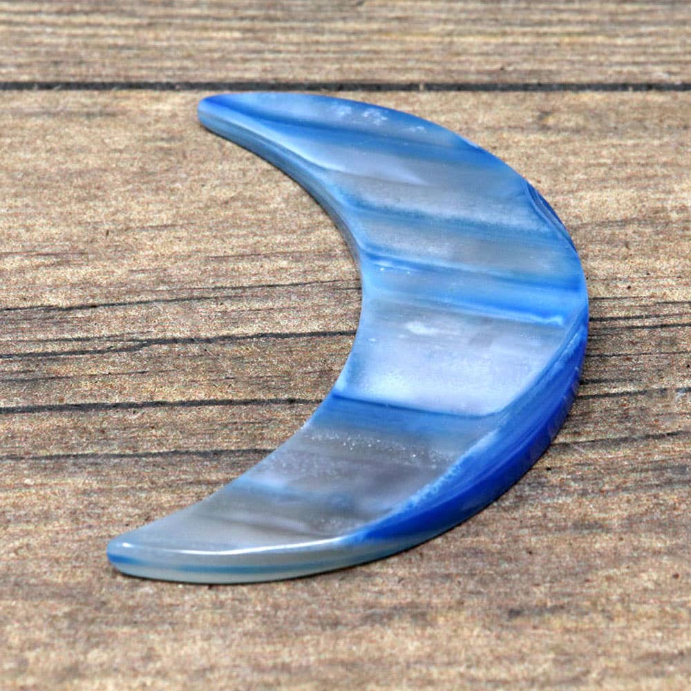 Agate Crescent Moon - Various Colors - Tree Of Life Shoppe