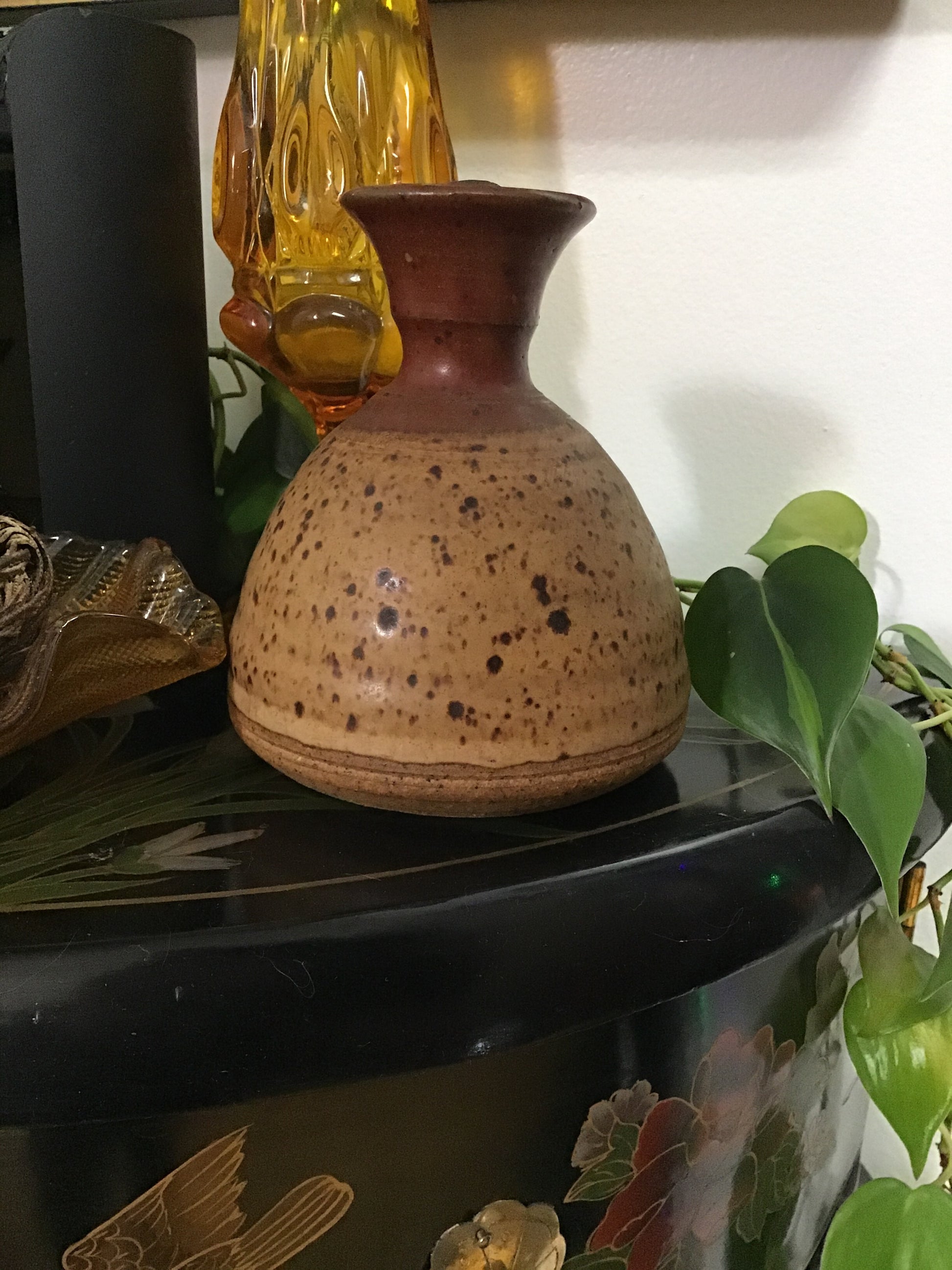 Handmade Primitive Clay Witch Jar with Clay Stopper - Tree Of Life Shoppe