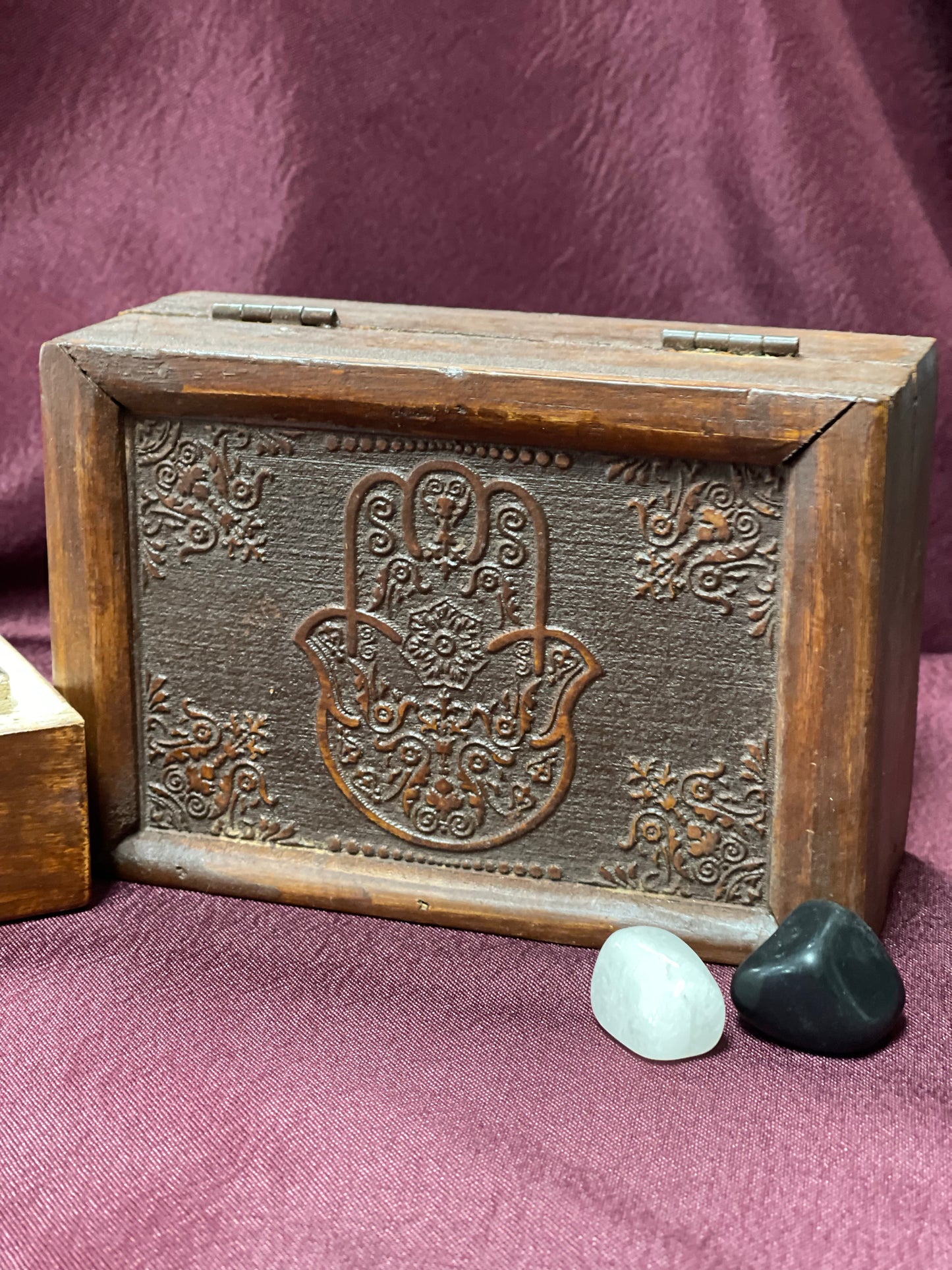 Carved Wooden Storage Boxes - 6"x4" - Various