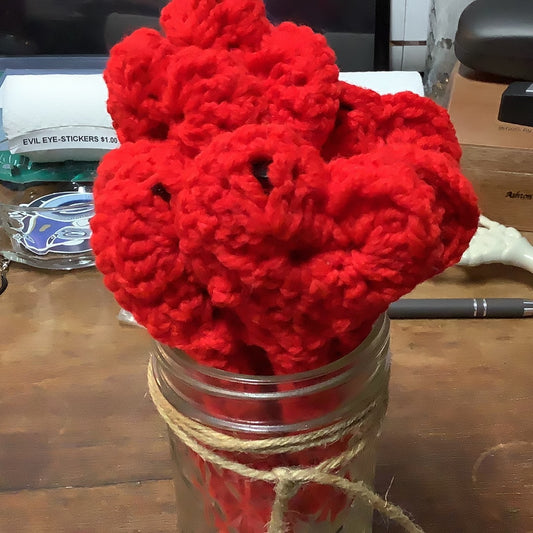 Hand Crafted Crochet Heart and Pen - Made Locally