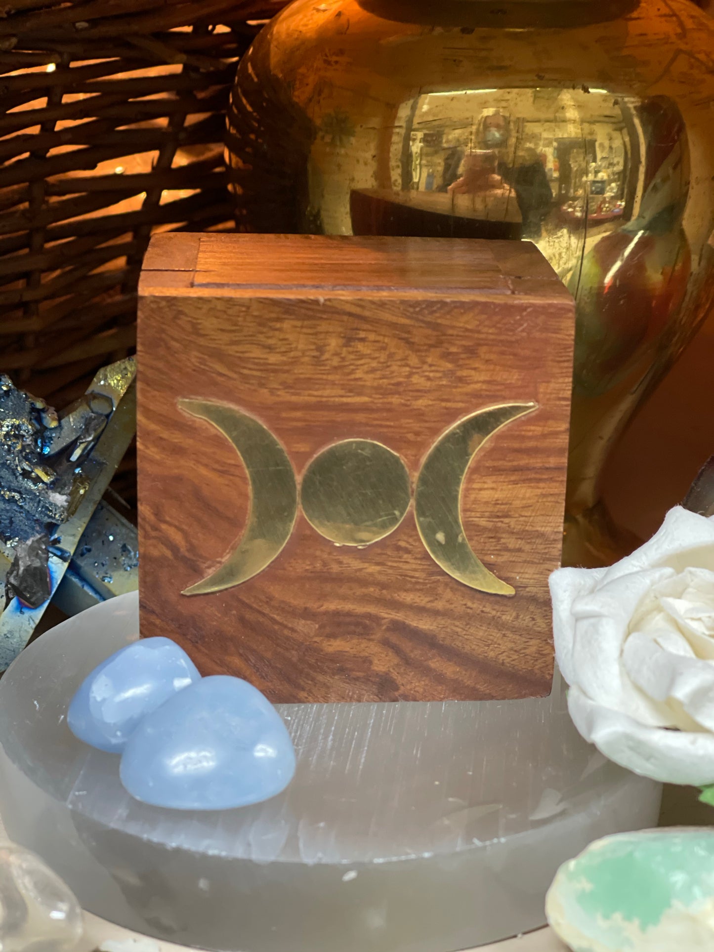 Brass Inlay Trinket Boxes - Tree Of Life Shoppe