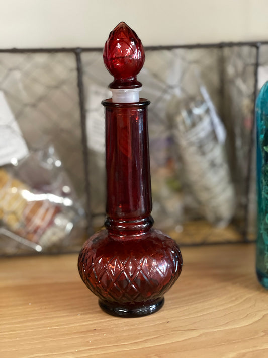 Red Spell Jar Vintage Avon