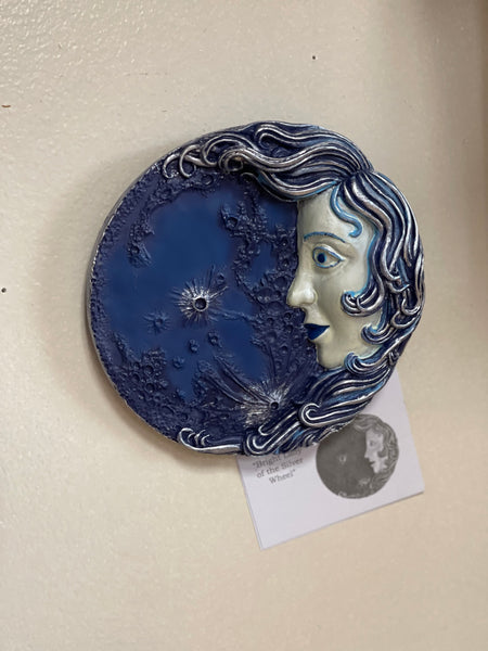 Luna Selene Moon Goddess Decor Wall Plaque 5.25"