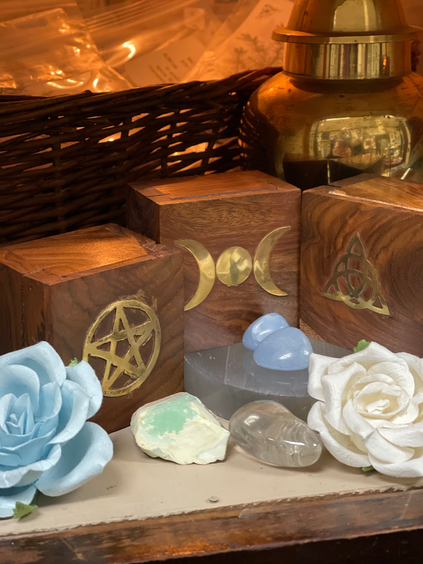 Brass Inlay Trinket Boxes - Tree Of Life Shoppe