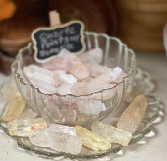 Quartz Points with Hematite (all sizes and thickness)