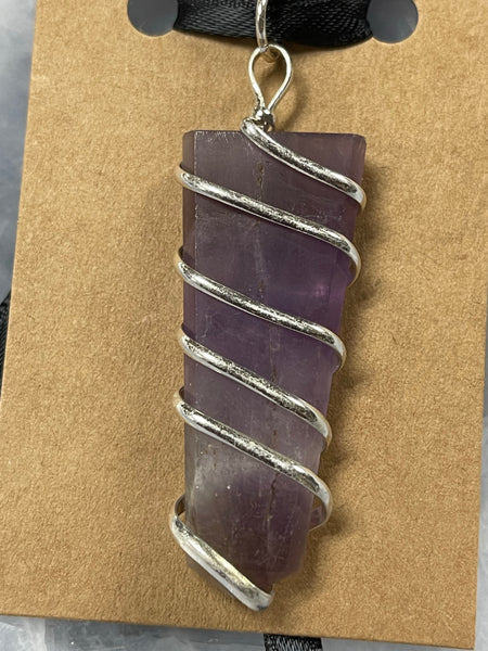 Flat Wire wrapped Gemstone pendant - Tree Of Life Shoppe
