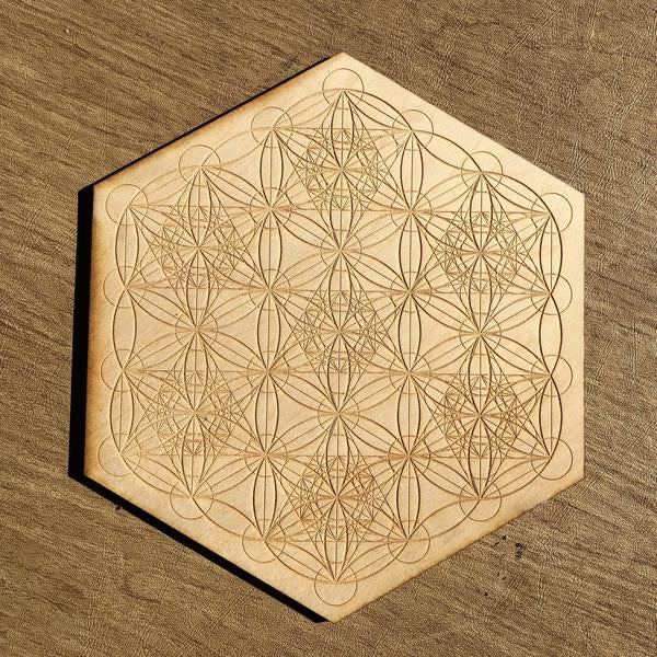 Metatron’s Cube Seed Crystal Grid / Altar Tile - Tree Of Life Shoppe