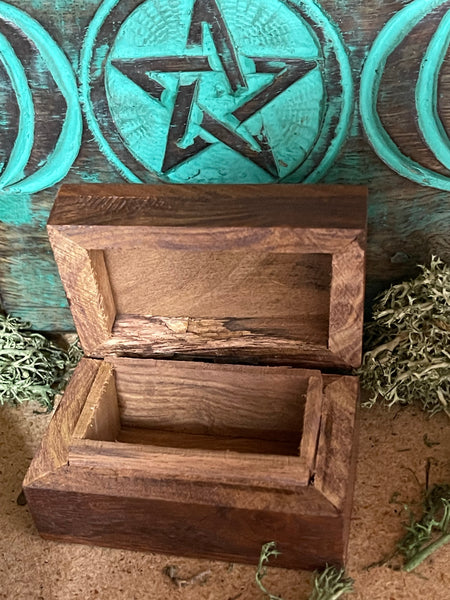 Celestial Wood Box with Brass Inlay - Various