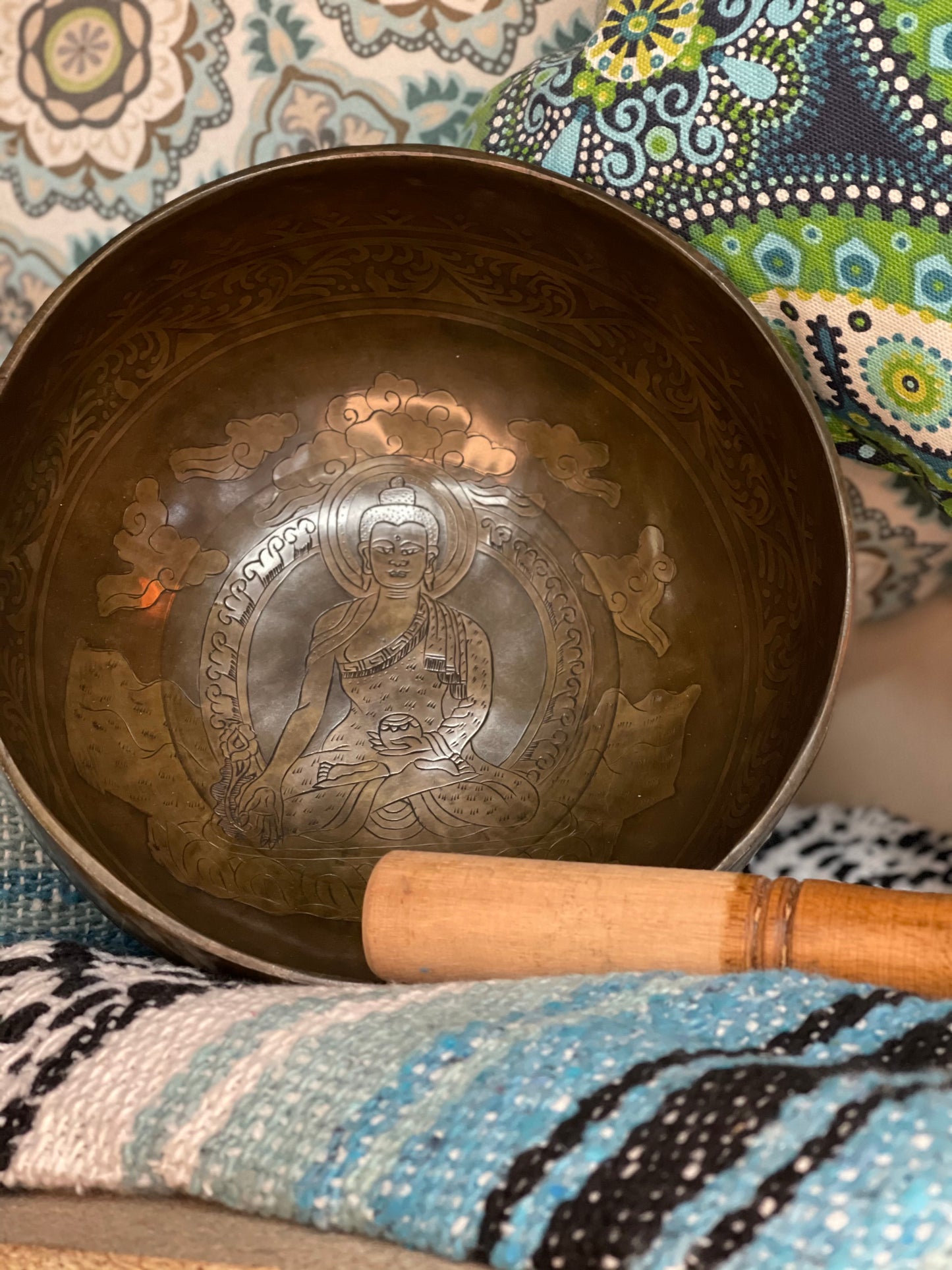 Ancient Design Handcrafted Singing Bowl 7.5 inches - Buddha - Tree Of Life Shoppe