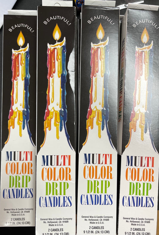 Multi Color Drip Candles - Tree Of Life Shoppe