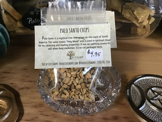 Palo Santo Chips 1/2 oz - Tree Of Life Shoppe