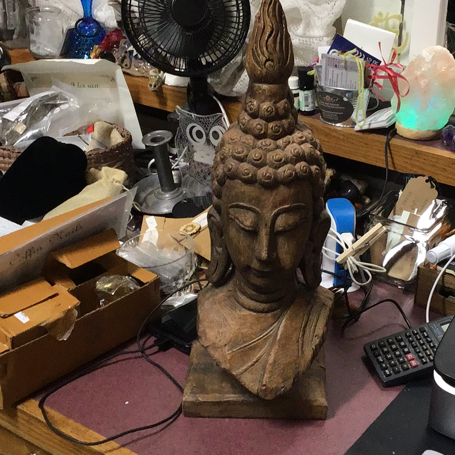 Large Wooden Buddha Head - Tree Of Life Shoppe