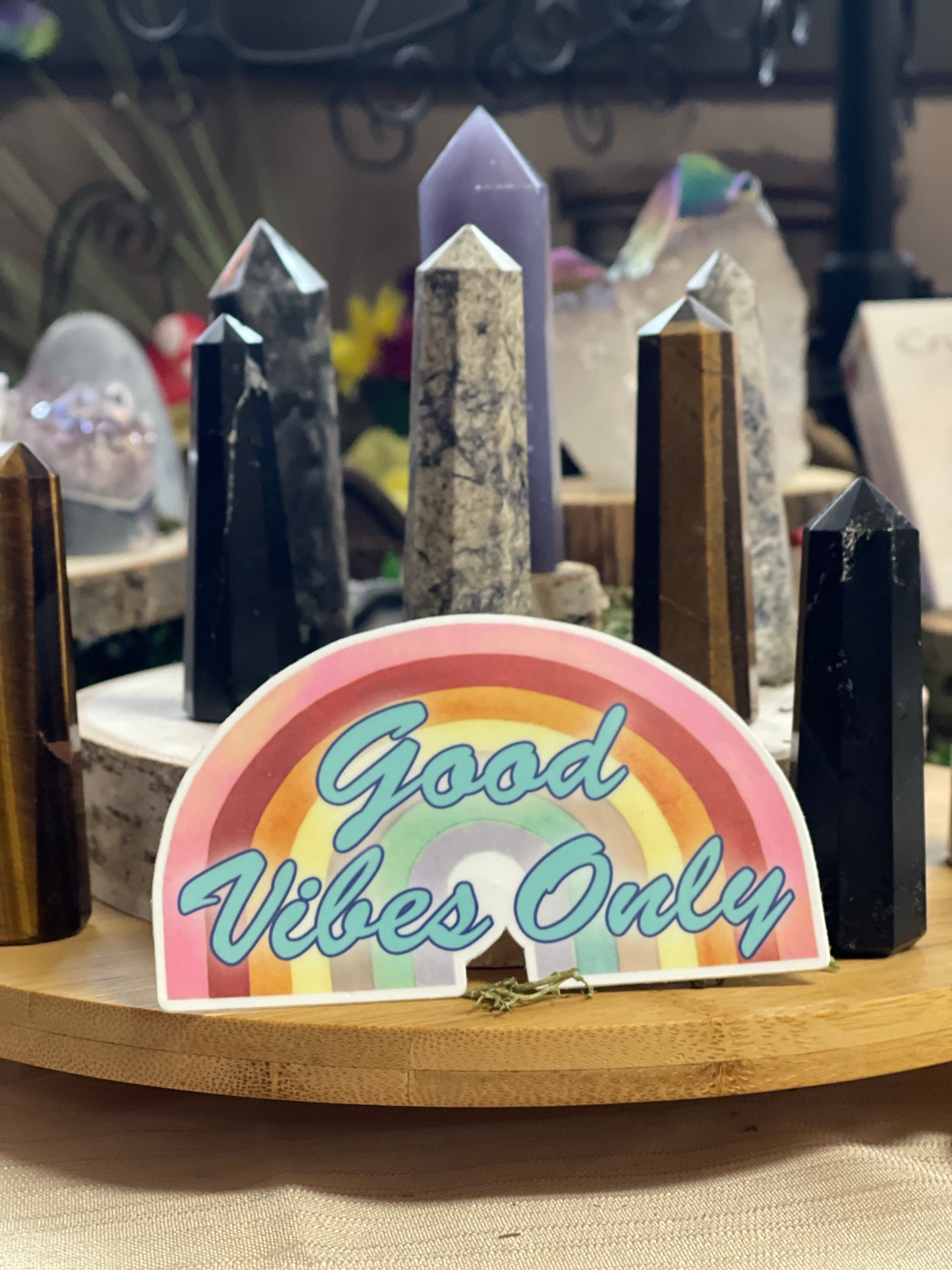 Color Sticker: Good Vibes Only Sticker 4 inches
