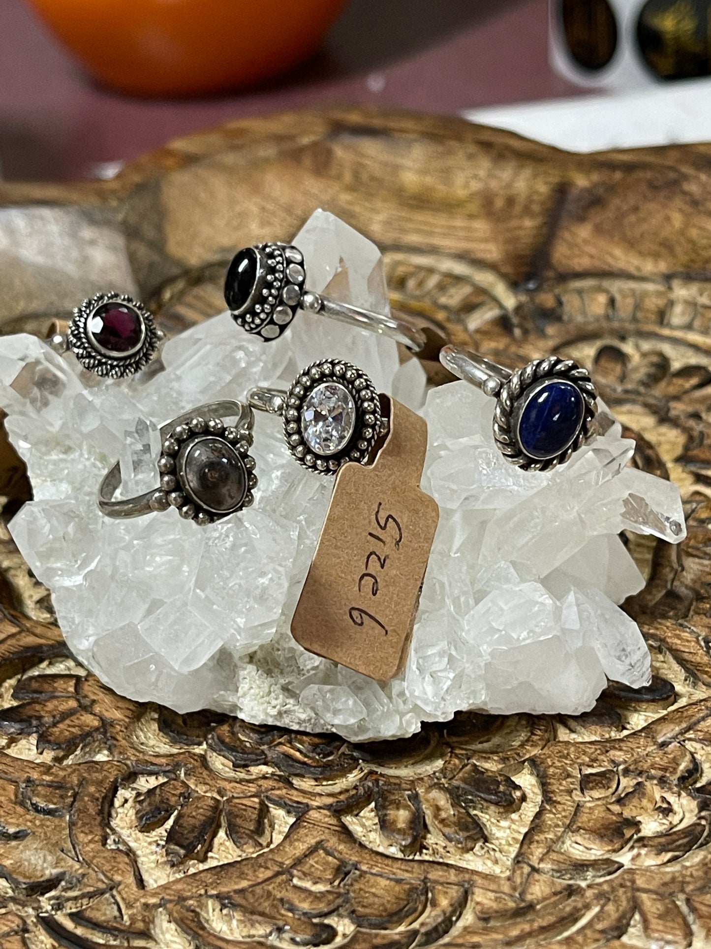 Classic Gemstone / Crystal Sterling Silver 925 Rings - Various Styles and Sizes