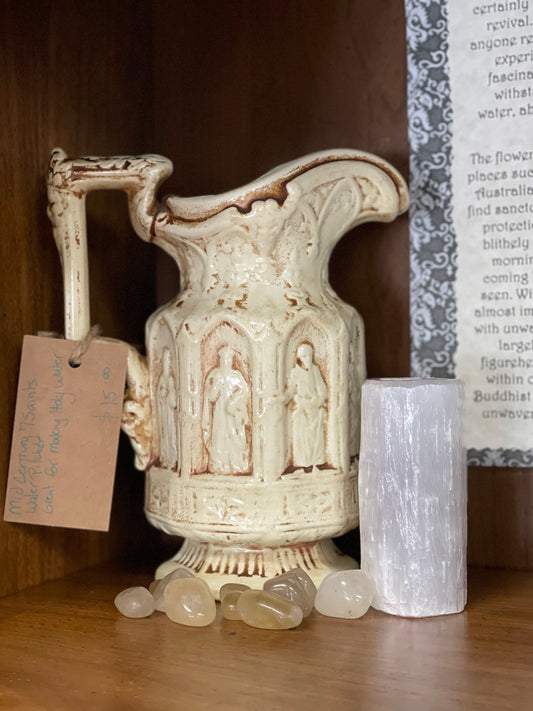 Mid Century 7 Saints Water Pitcher USED