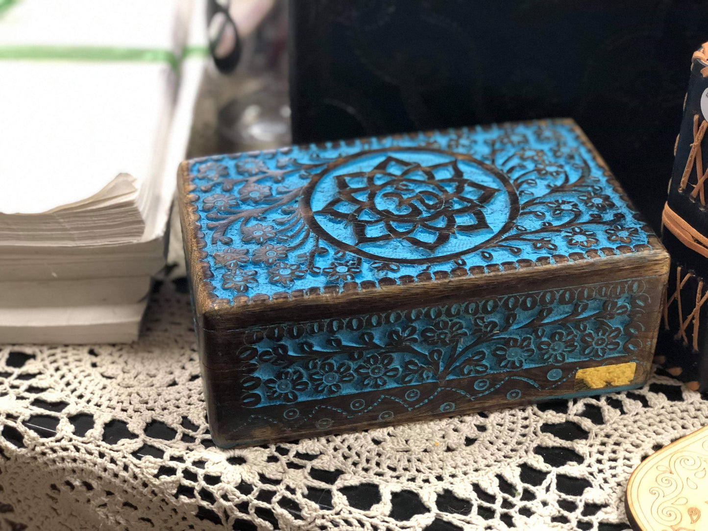 Wooden Hand Craft Painted Storage Boxes - Tree Of Life Shoppe