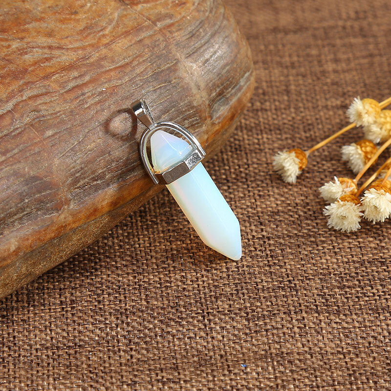 Bi - Point Gemstone Pendants - Opalite