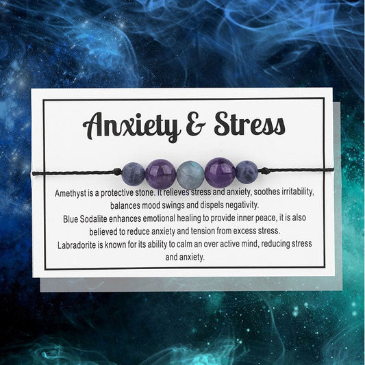 Anxiety & Stress Intention Gemstone Bracelet