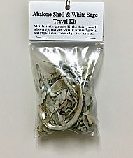 Abalone Shell & White Sage Travel Kit